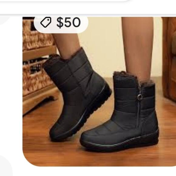 LANDS END NEW BLACK RAINBOOT SIZE 5M - Picture 1 of 8